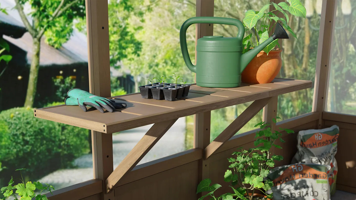 Shelves for greenhouse