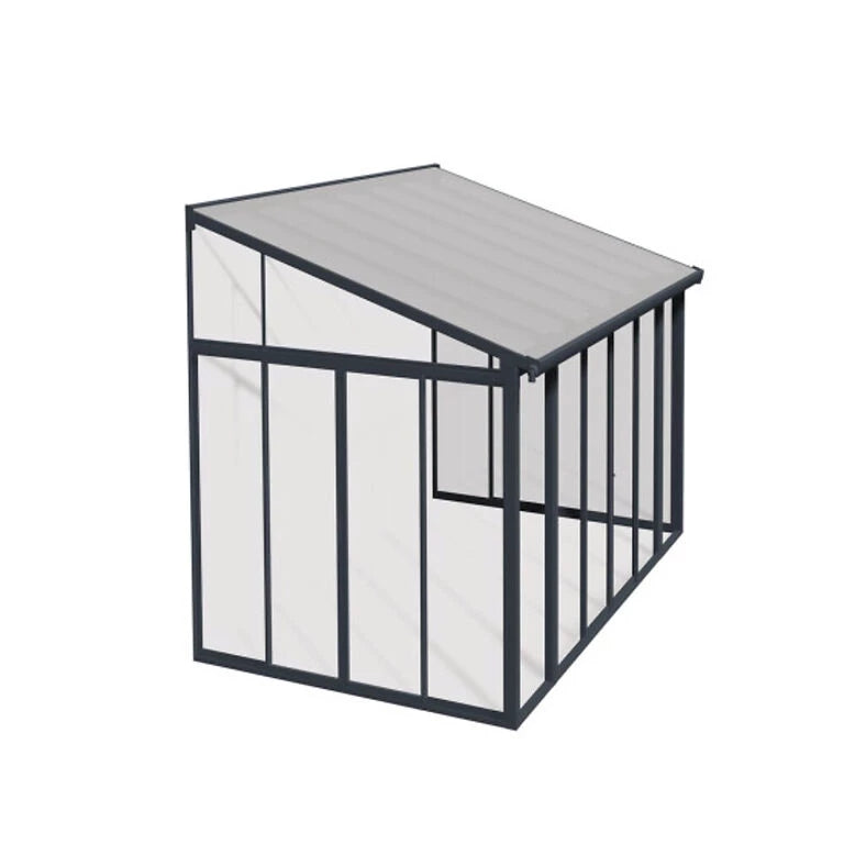Sanremo 13 ft. x 14 ft. Solarium Kit - Grey Structure & Hybrid Panels