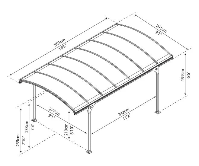 Carport Vitoria 5000 – Grey