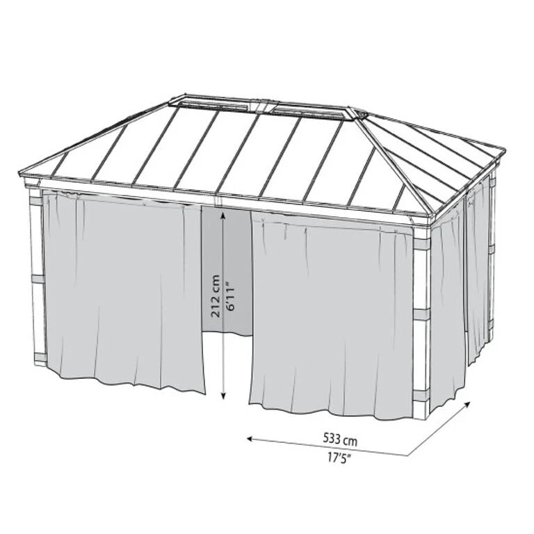 Curtain Set (4 pcs) for Dallas Pavilion