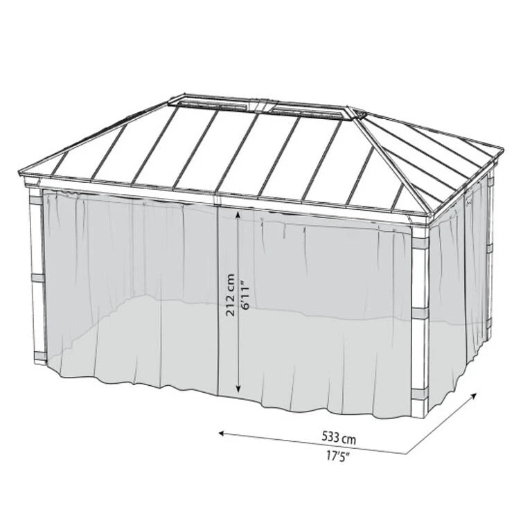 Mosquito Net (4 pcs) for Dallas Pavilion