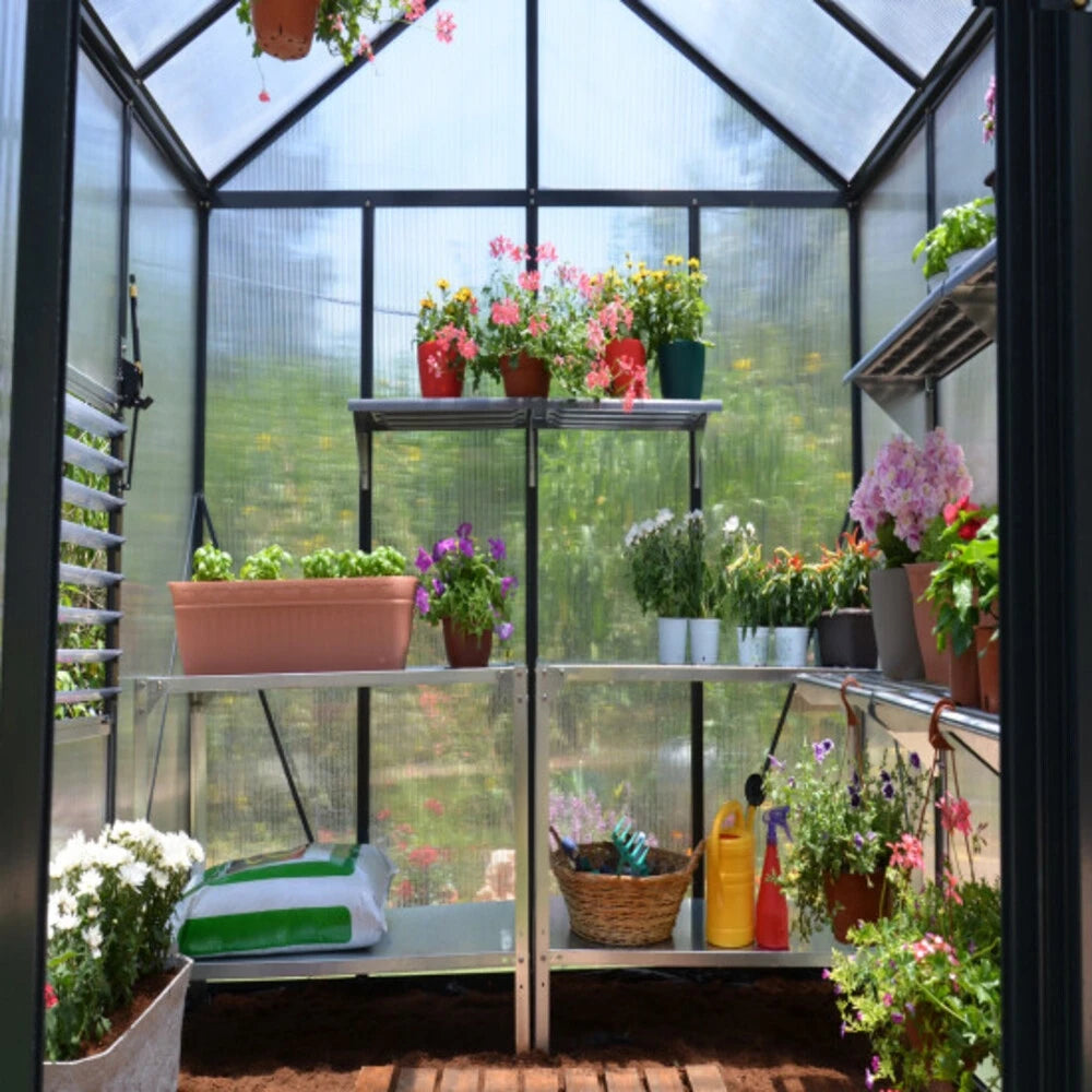 Greenhouse Kit - Grey Structure & Multiwall Panels