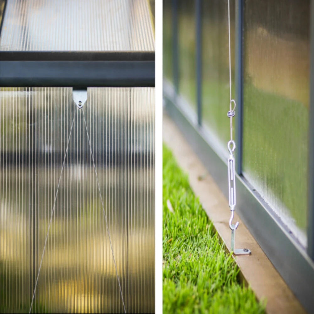Greenhouse Kit - Grey Structure & Multiwall Panels