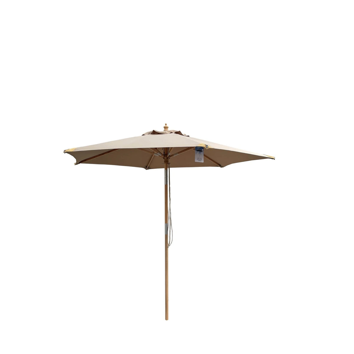 Geneve Parasol Ø2.5 m, Beech Pole - Cappuccino