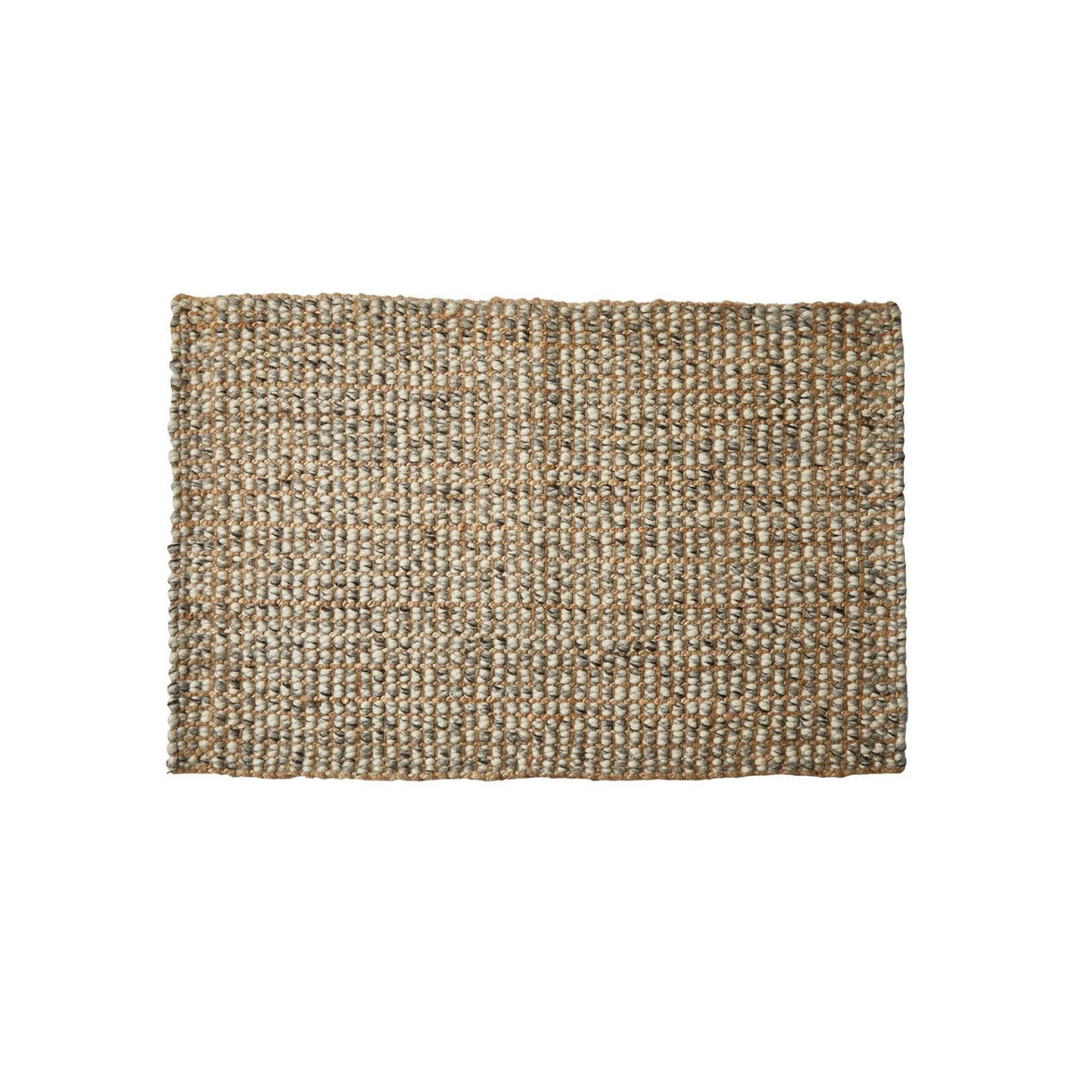 Jute and Wool Rug 60 x 90 cm - Natural