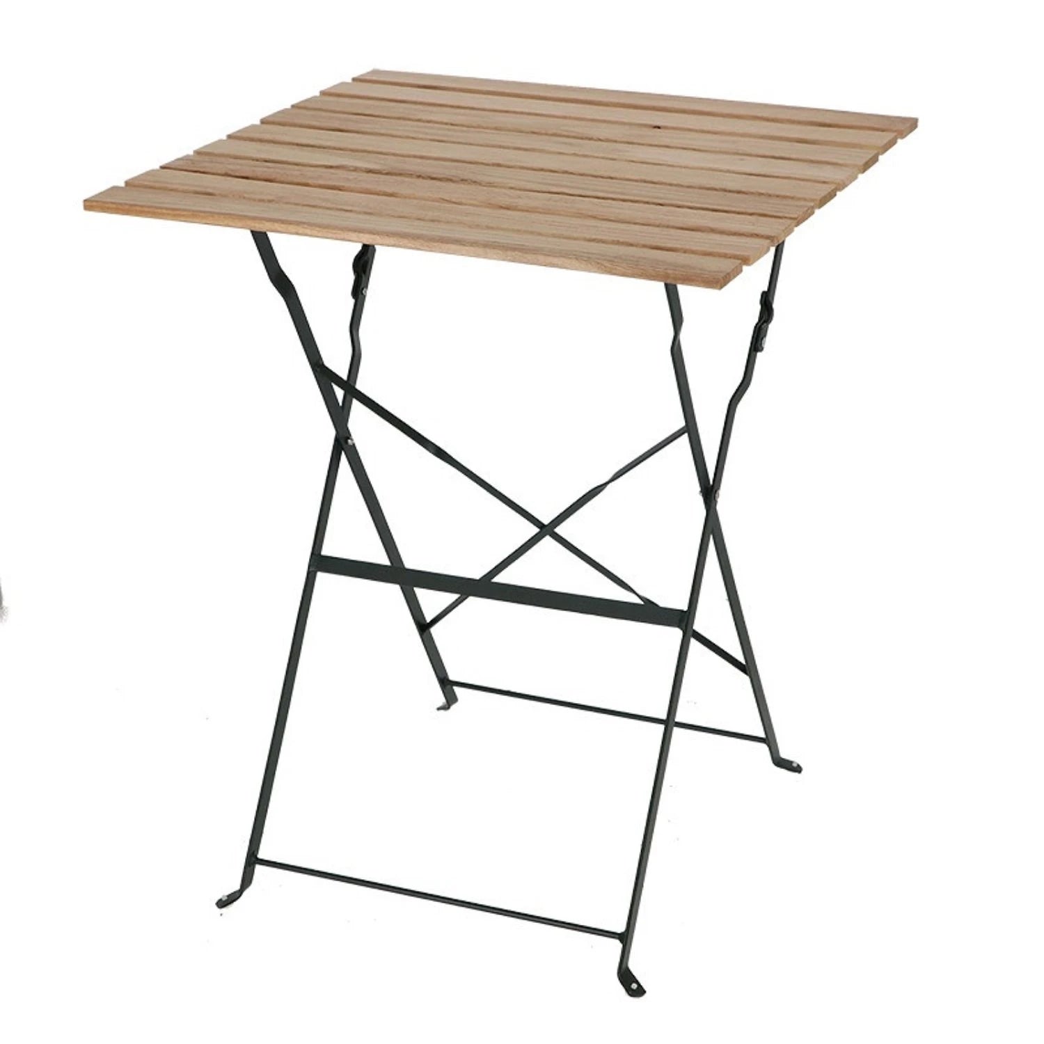 Bistro table metal wood green