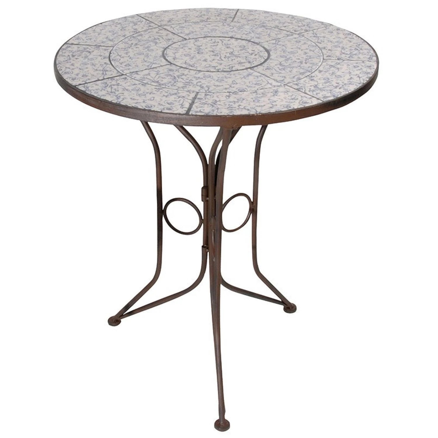 Aged ceramic table