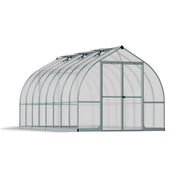 Bella 8 ft. x 16 ft. Greenhouse Kit - Silver Structure & Twin Wall Panels