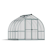 Bella 8 ft. x 8 ft. Greenhouse Kit - Silver Structure & Twin Wall Panels