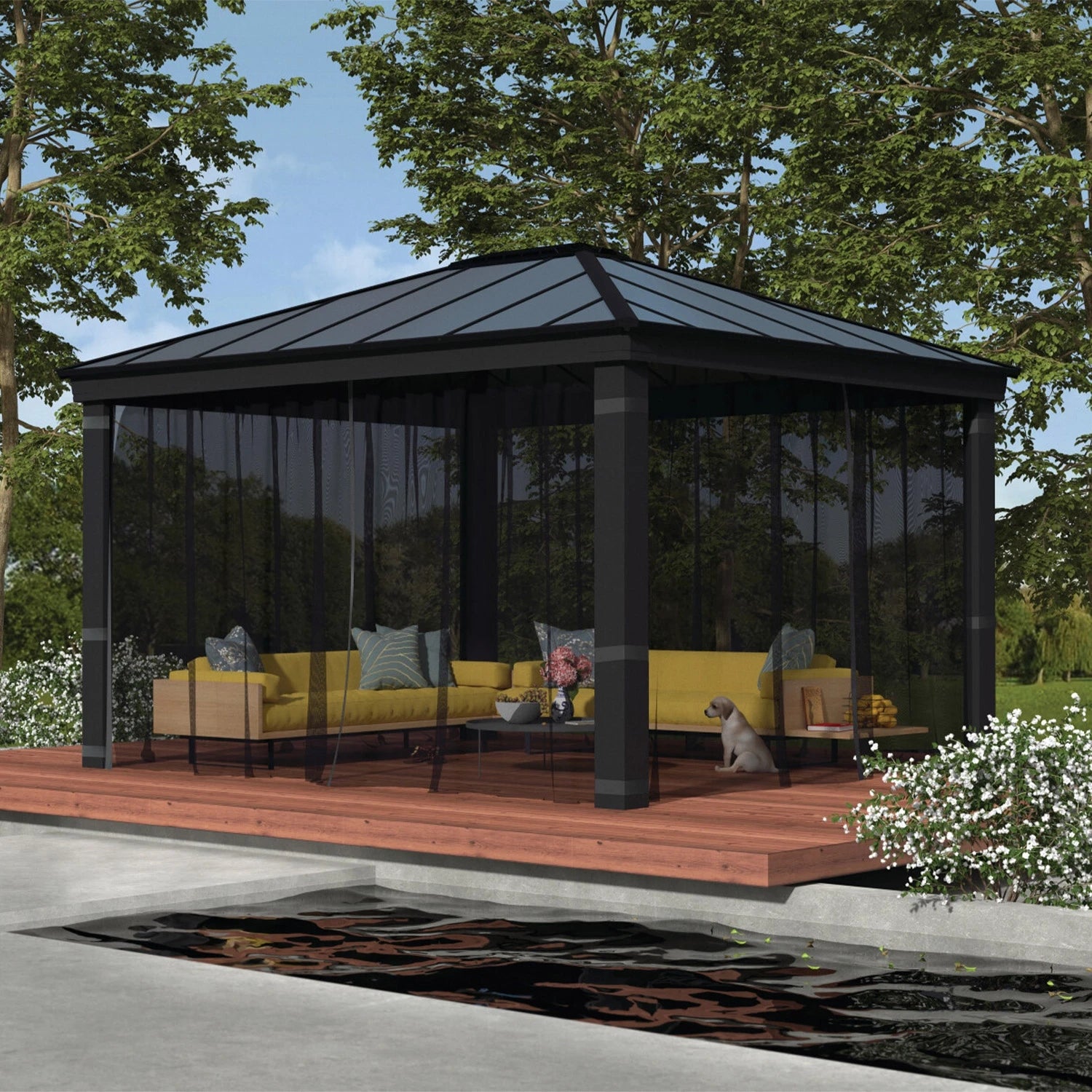 Dallas 14 x 16 ft. Gazebo Netting Set