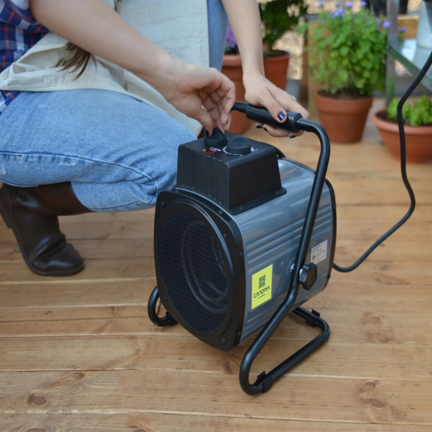 Portable Greenhouse Fan Heater 2400W - Splash Resistant