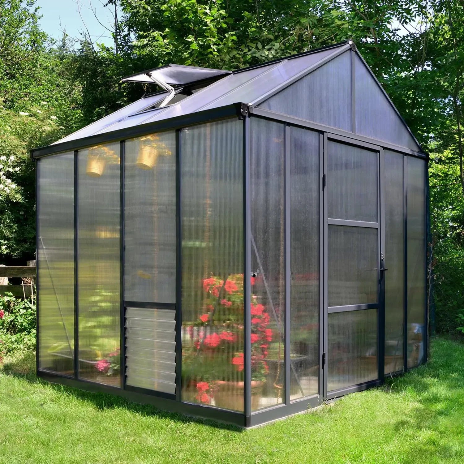 Greenhouse Kit - Grey Structure & Multiwall Panels