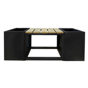 Bench with 2 Planter Boxes, Black