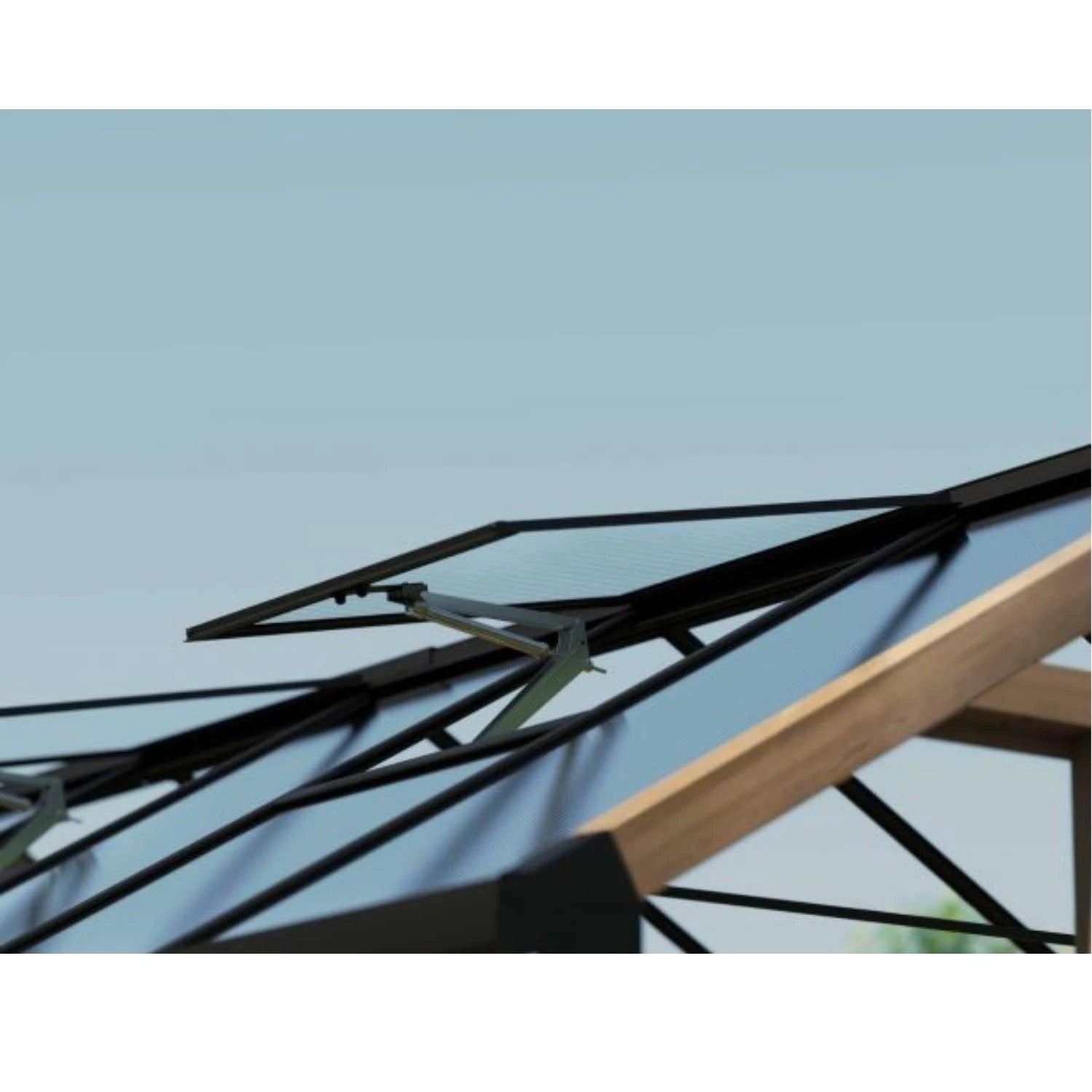 Greenhouse Kit Natura Cedar Wood 8 ft. x 12 ft. - Clear polycarbonate panels
