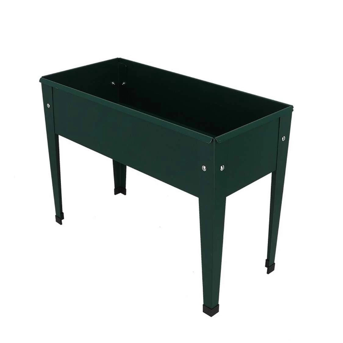 Raised flower bed metal green S