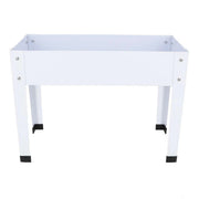 Raised Flower Bed S - White Metal