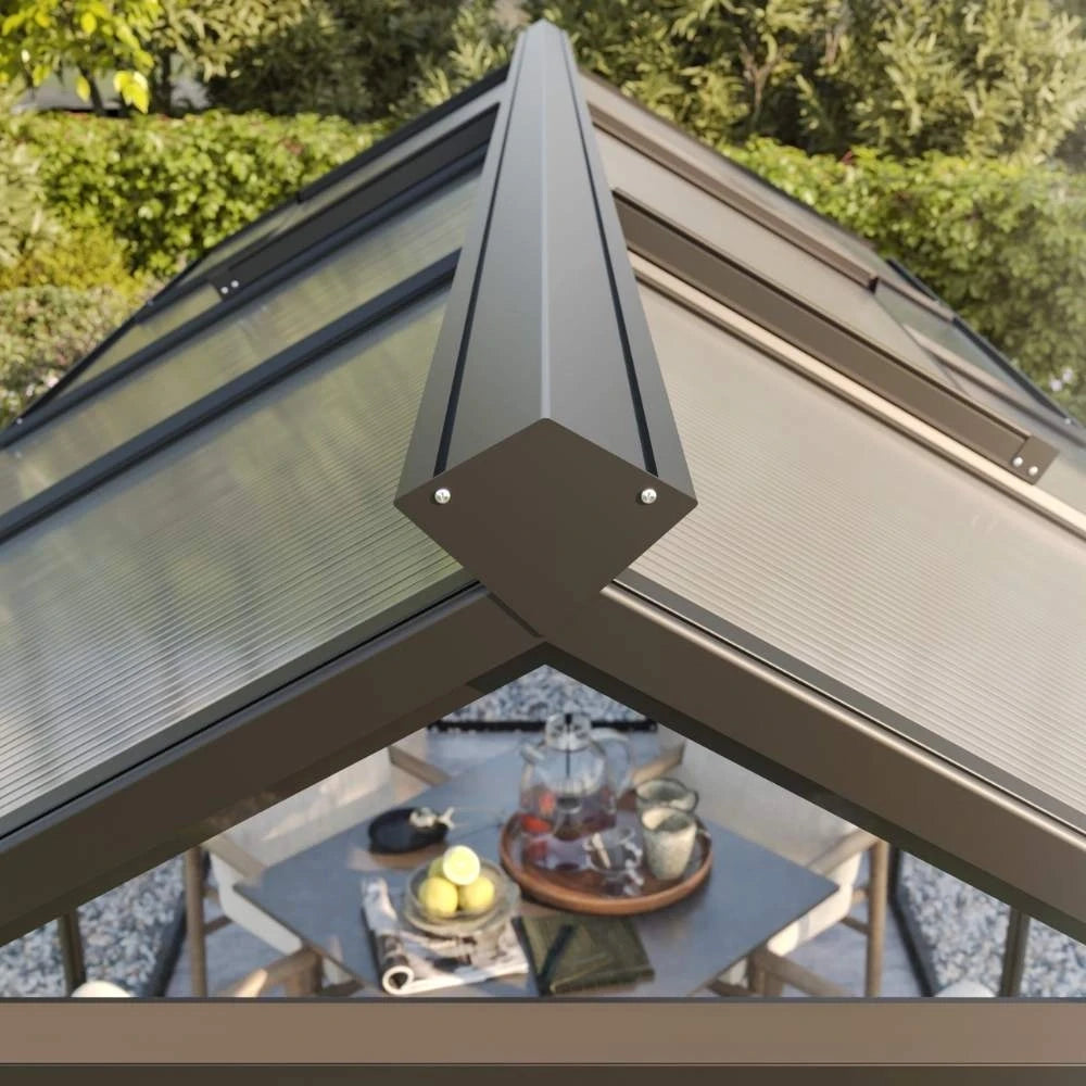 Greenhouse Galant IV, only polycarbonate, anthracite-grey