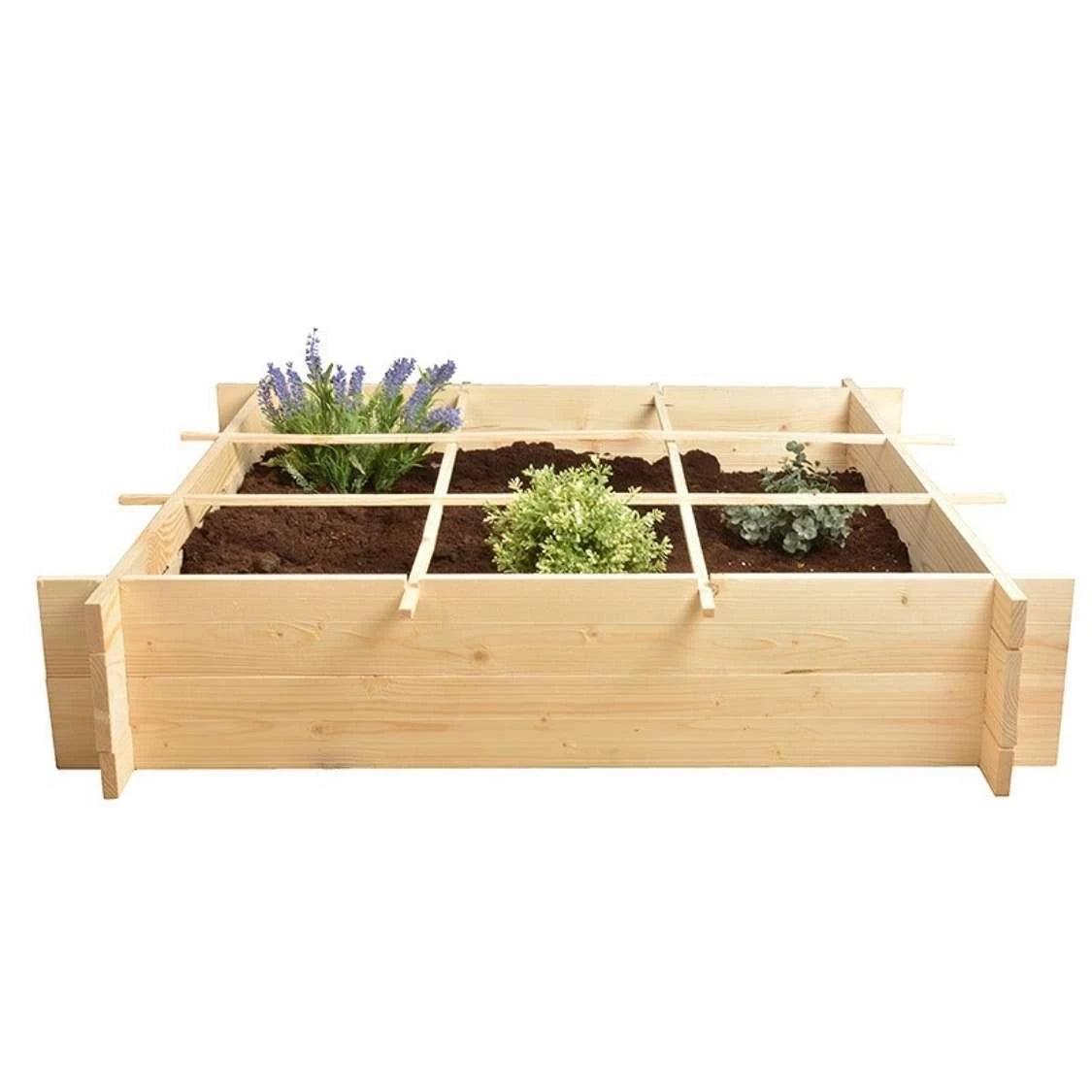 Wooden square meter garden