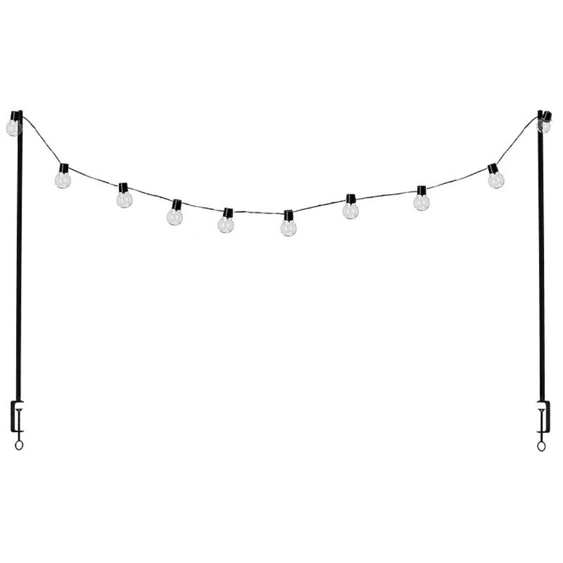 Table clamp black with solar lights