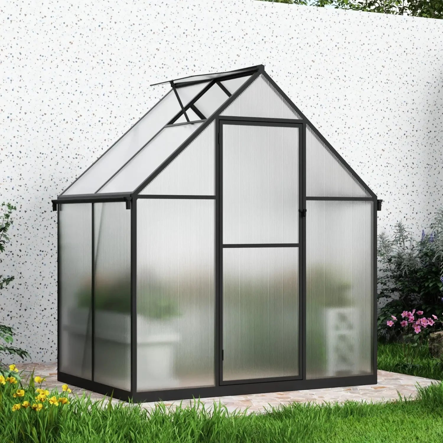 Essential Narrow Greenhouse Black 114 cm – Polycarbonate
