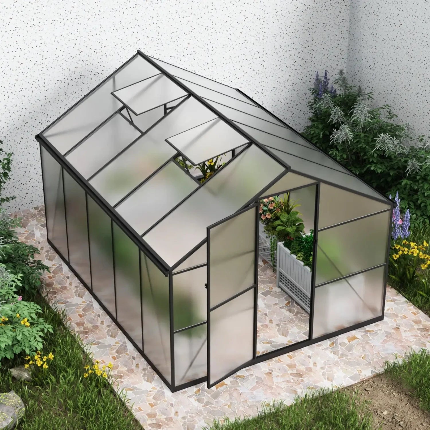 Essential Greenhouse Black 302 cm – Polycarbonate