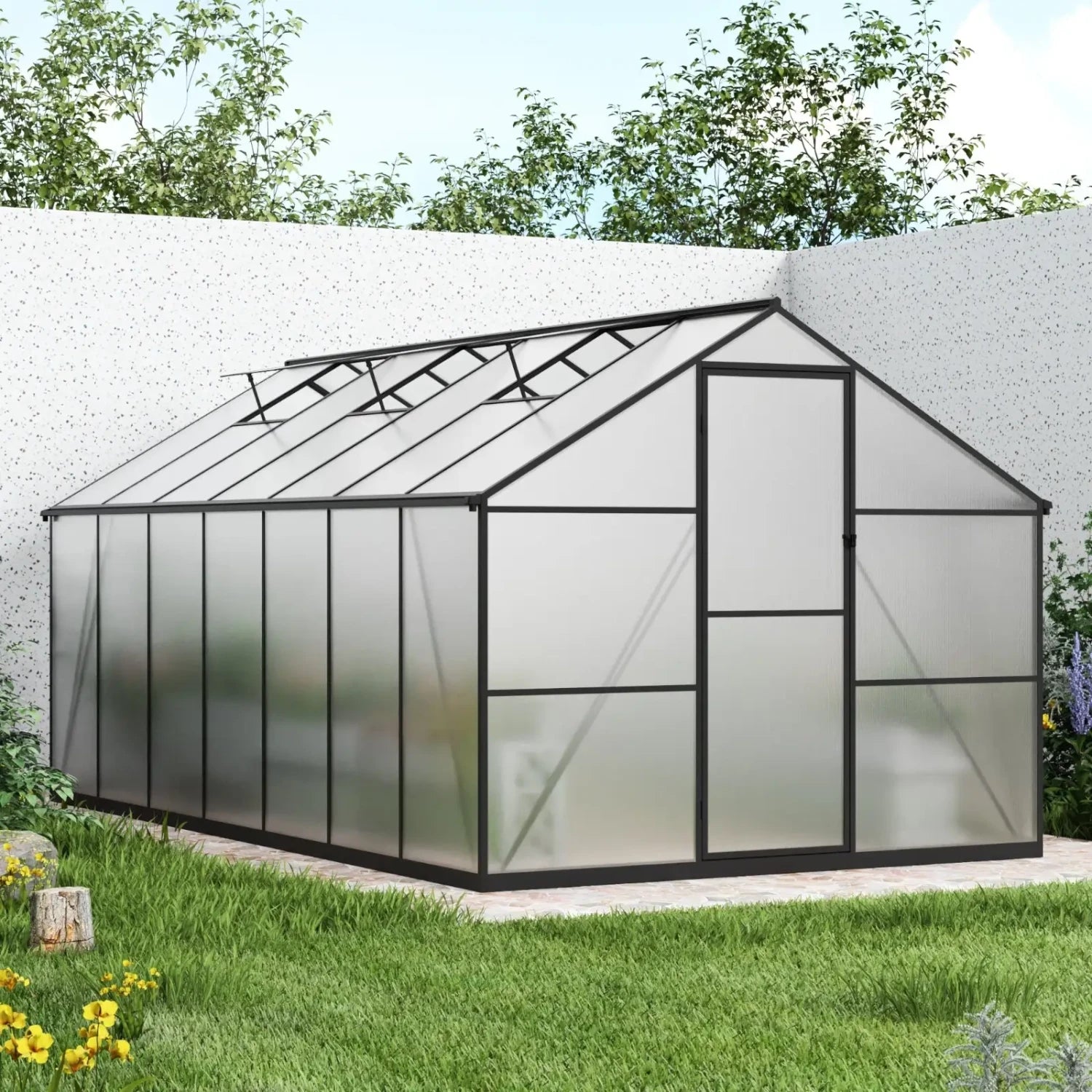 Essential Greenhouse Black 422 cm – Polycarbonate