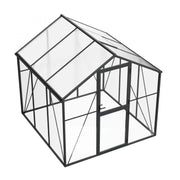 Greenhouse Premium Black 232 cm – Aluminium Frame with Glass & Polycarbonate