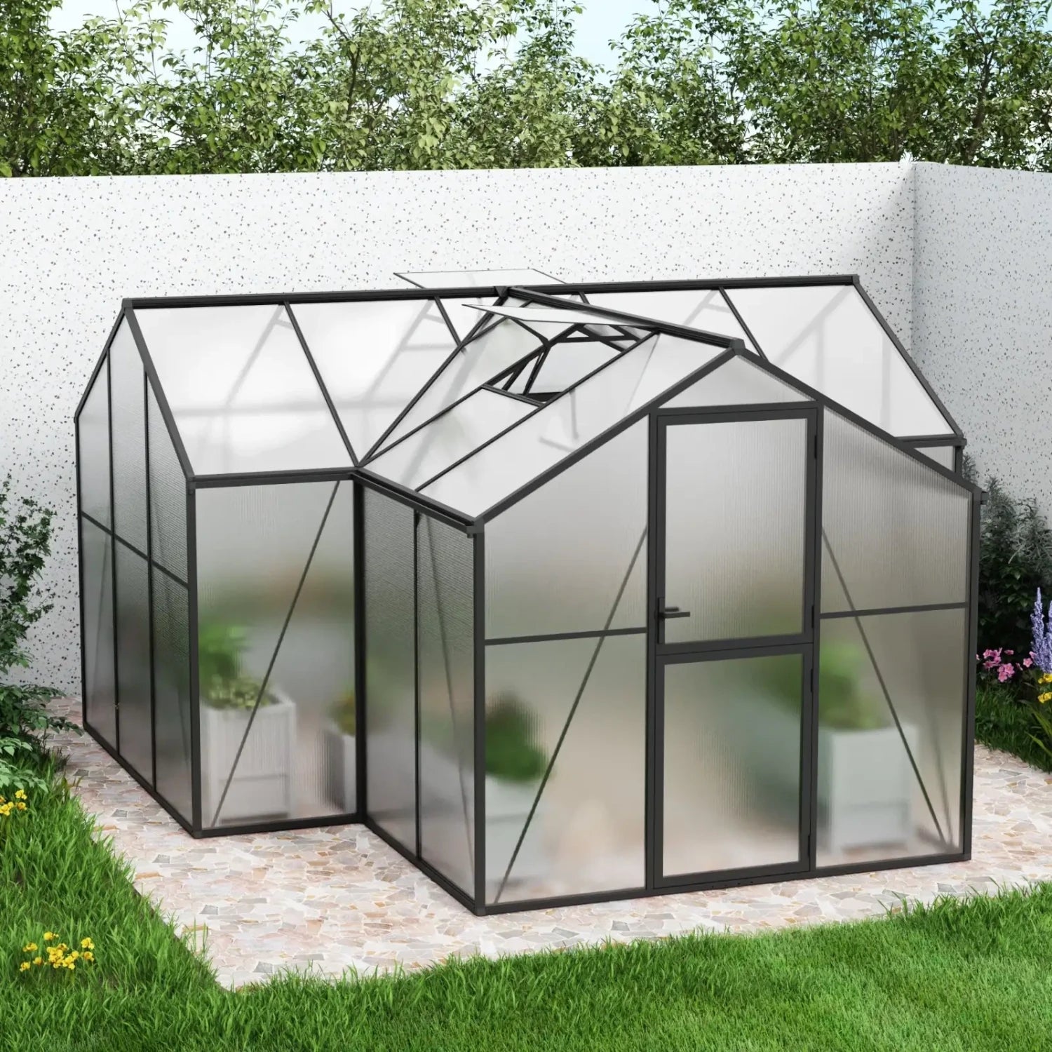 T-Shaped Greenhouse Premium Black – Polycarbonate