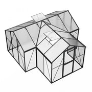 T-Shaped Greenhouse Premium Black – Glass/Polycarbonate