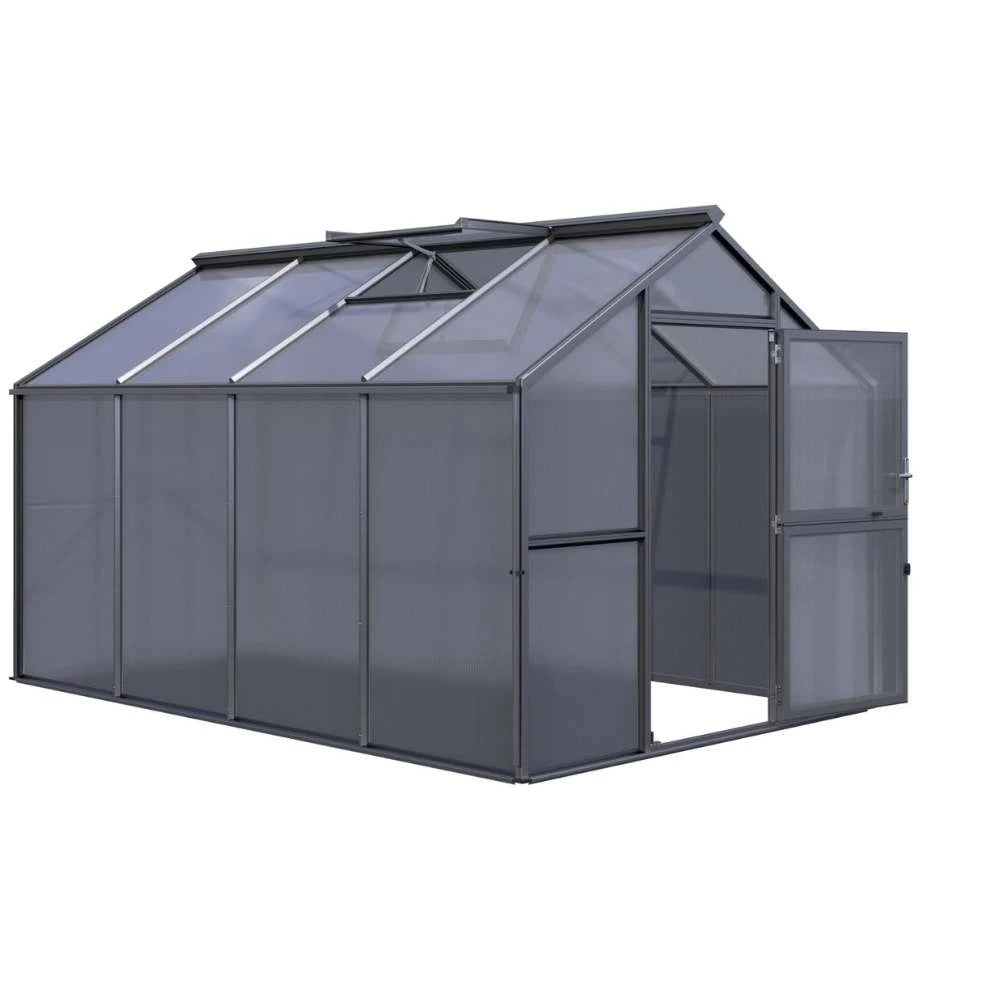 Greenhouse Novum IV, only polycarbonate, anthracite-grey