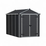Rubicon 6 ft. x 10 ft. Shed With Floor - Dark Grey Panels