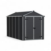 Rubicon 6 ft. x 12 ft. Shed With Floor - Dark Grey Panels