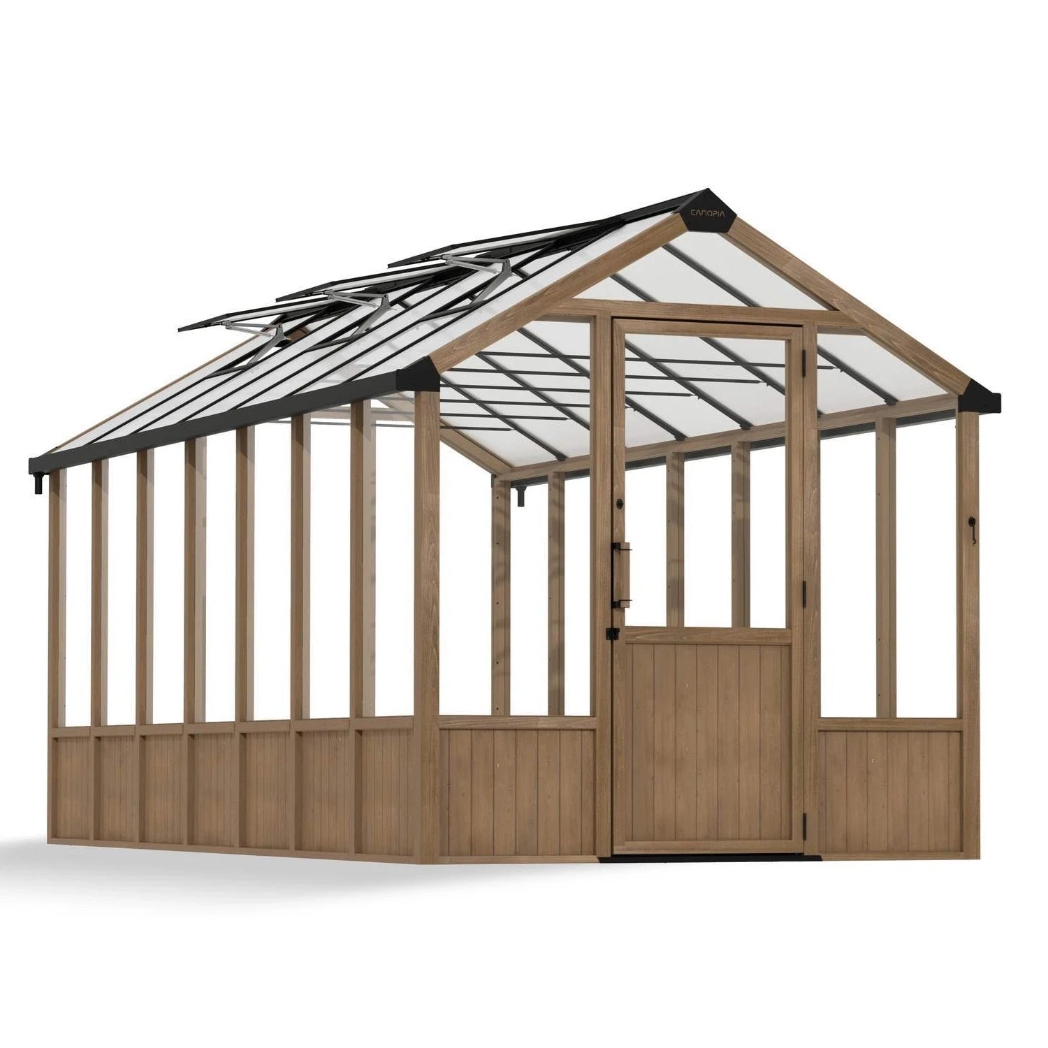 Greenhouse Kit Natura Cedar Wood 8 ft. x 17 ft. - Clear polycarbonate panels