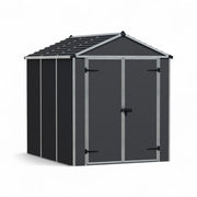 Rubicon 6 ft. x 8 ft. Shed With Floor - Dark Grey Panels