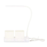Plant grow lamp with 2 pots white