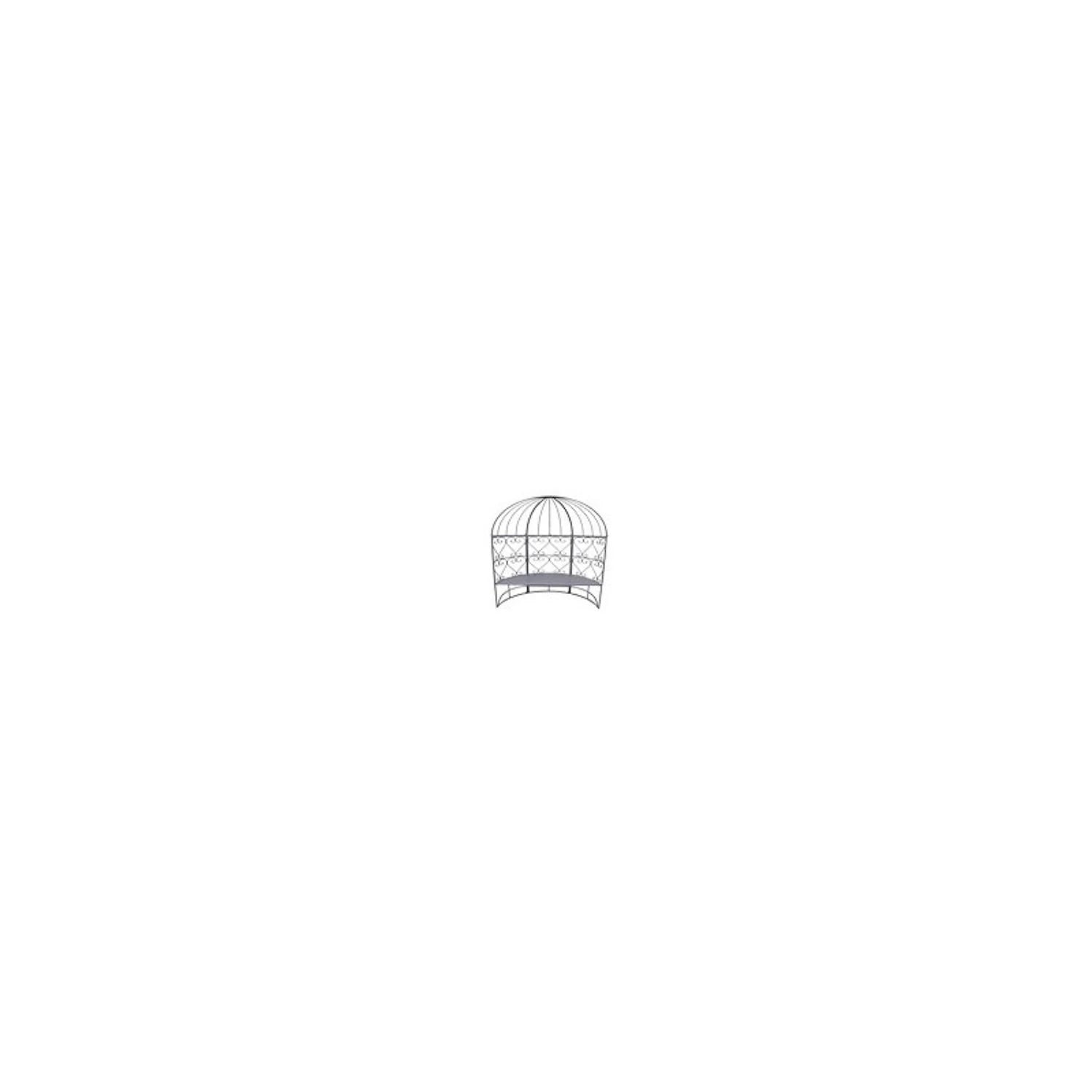 Classical half gazebo with bench