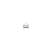 Classical half gazebo with bench