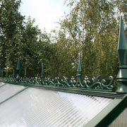 Ridge onamentation for greenhouse type IV, moss green