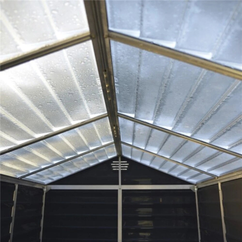 Rubicon 6 ft. x 12 ft. Shed With Floor - Dark Grey Panels