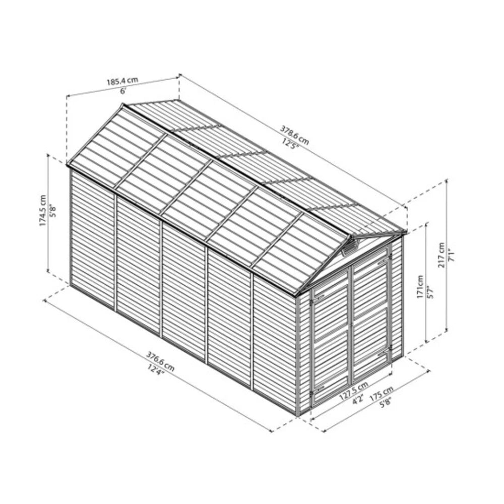 Shed SKYLIGHT 7.0 m² – Midnight Grey