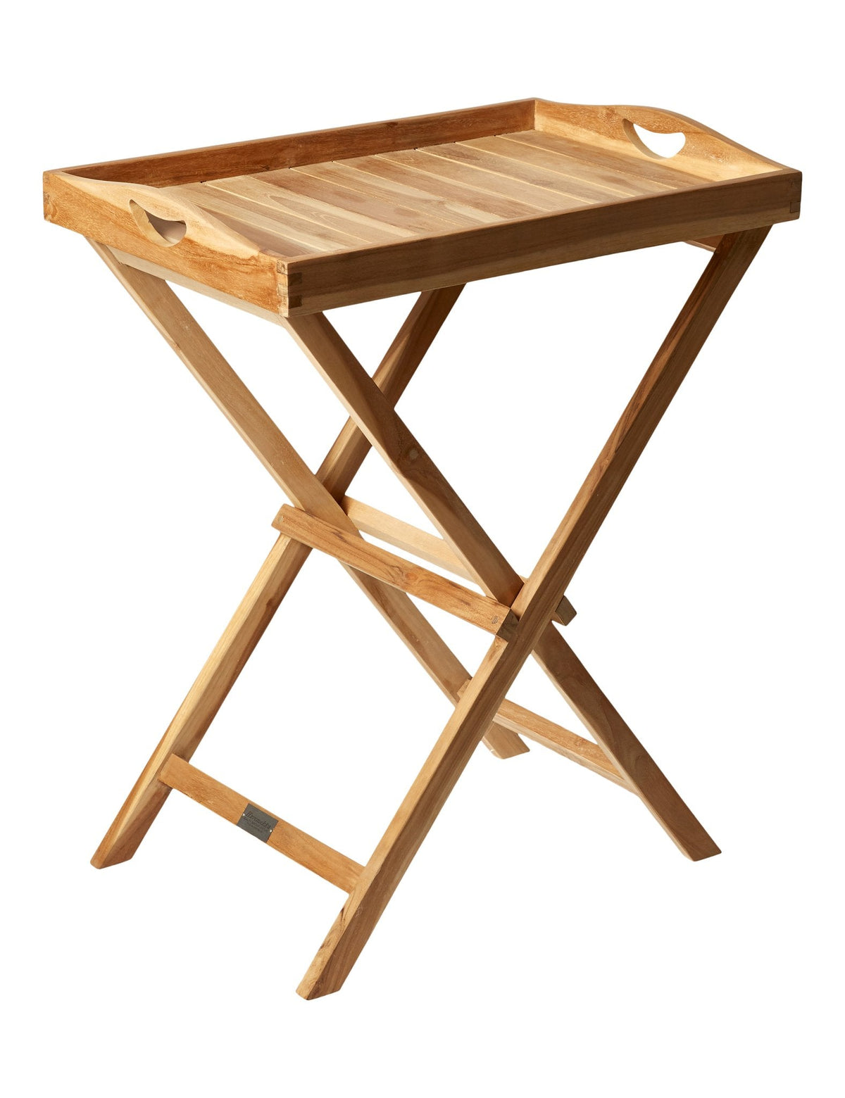 Teak Tray Table 65 x 60 x 40 cm