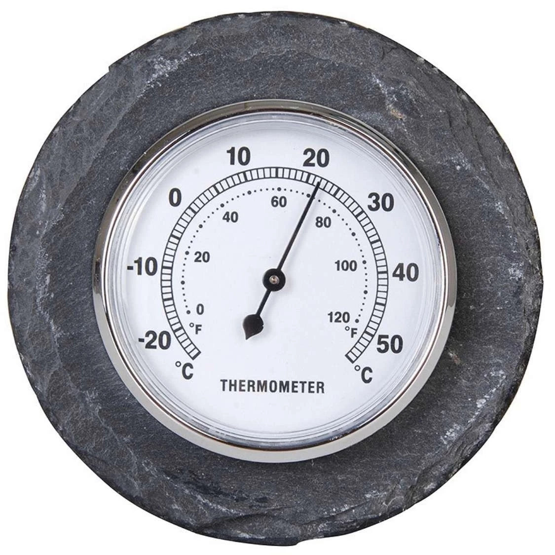 Slate thermometer round