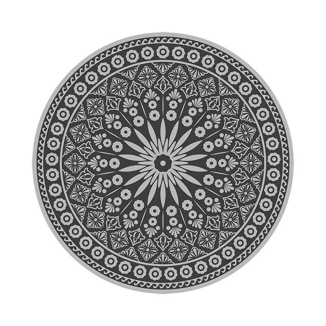 Garden carpet grey round