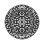 Garden carpet grey round