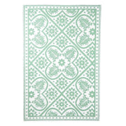 Garden carpet tiles green white S